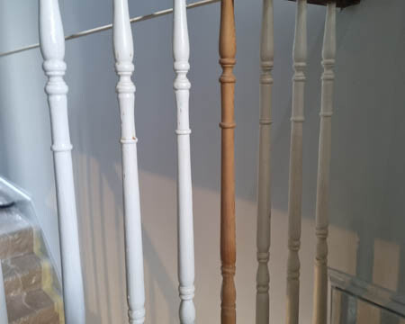 Bannister Painting In Progress Brighton