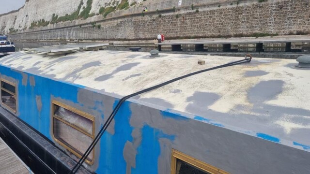 worn roof and side marina boat brighton